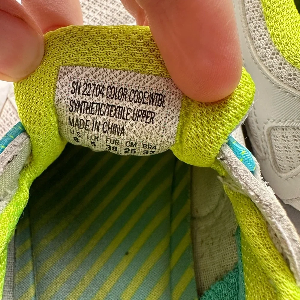Skechers Athletic Woman’s Shoes size 8 White Blue Yellow neon colors